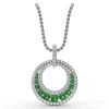 Fashion Fana Always and Forever Emerald Pendant