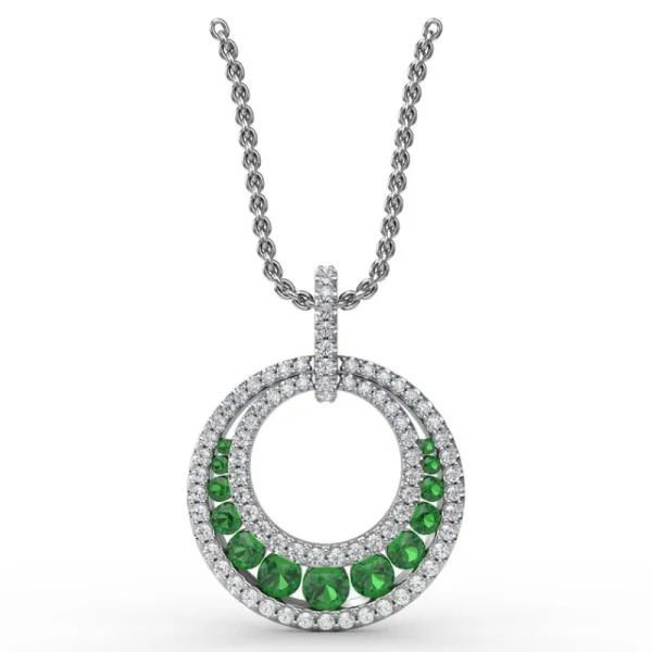 Fashion Fana Always and Forever Emerald Pendant
