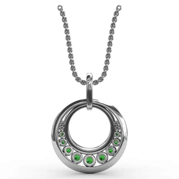Fashion Fana Always and Forever Emerald Pendant