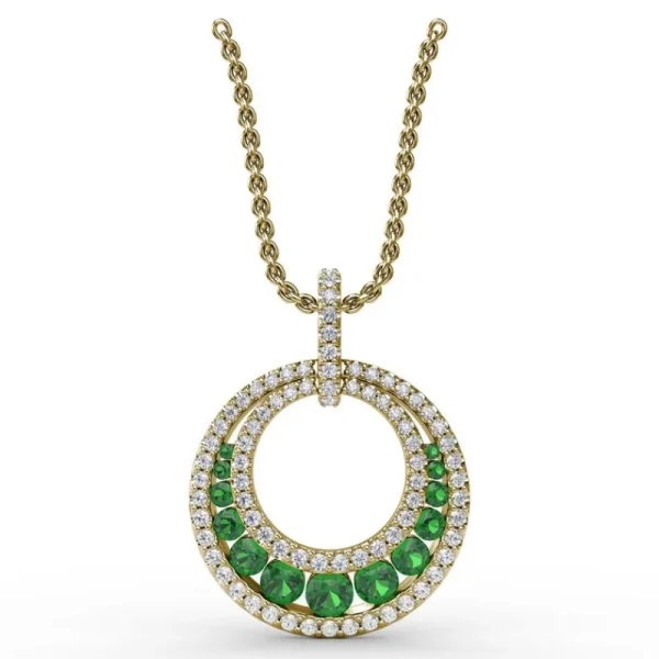 Fashion Fana Always and Forever Emerald Pendant