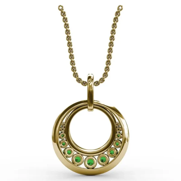 Fashion Fana Always and Forever Emerald Pendant