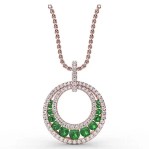 Fashion Fana Always and Forever Emerald Pendant