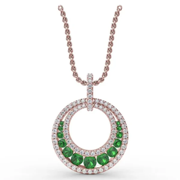 Fashion Fana Always and Forever Emerald Pendant