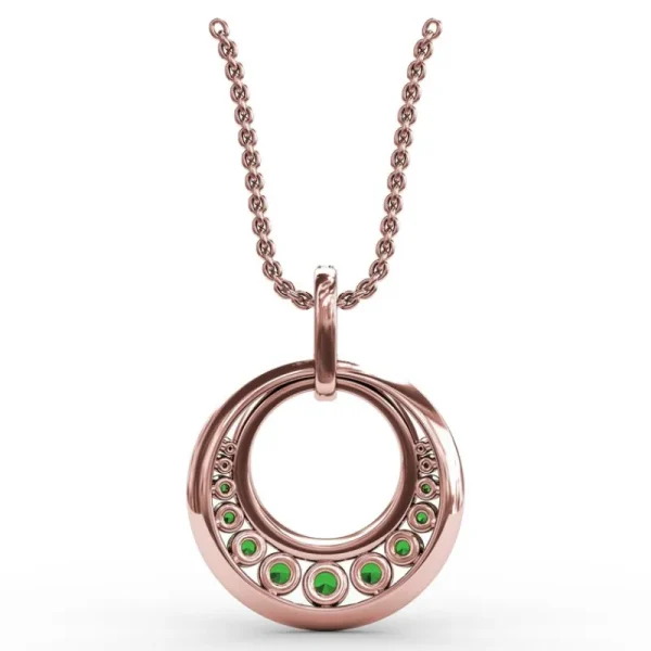 Fashion Fana Always and Forever Emerald Pendant