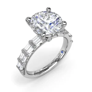 New Fana Beautiful Baguette Diamond Engagement Ring