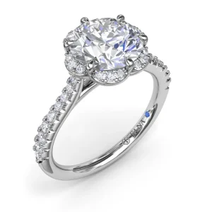 Online Fana Blossoming Halo Diamond Engagement Ring