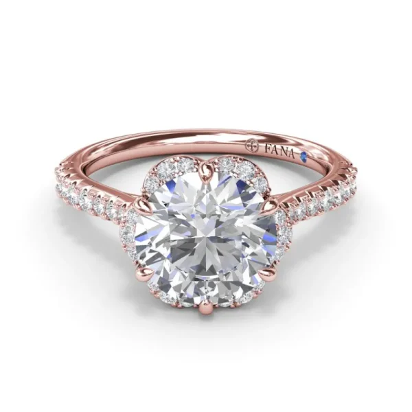 Online Fana Blossoming Halo Diamond Engagement Ring
