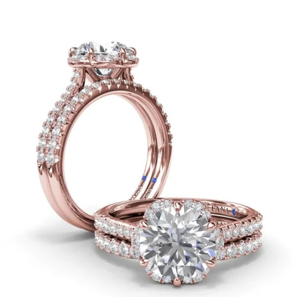 Online Fana Blossoming Halo Diamond Engagement Ring