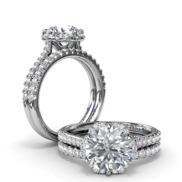 Online Fana Blossoming Halo Diamond Engagement Ring