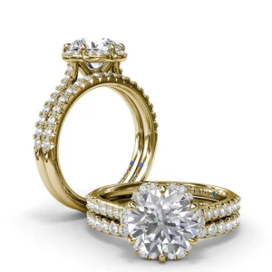 Online Fana Blossoming Halo Diamond Engagement Ring