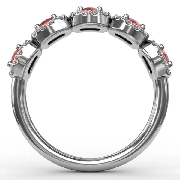Best Fana Blossoming Love Ruby and Diamond Ring