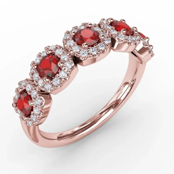 Best Fana Blossoming Love Ruby and Diamond Ring