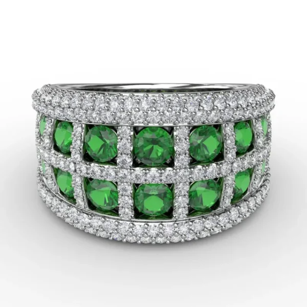 Best Fana Bold and Beautiful Emerald and Diamond Ring