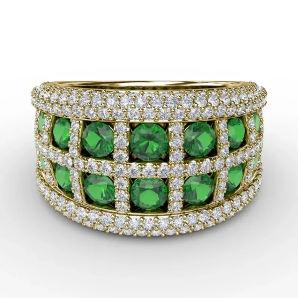 Best Fana Bold and Beautiful Emerald and Diamond Ring