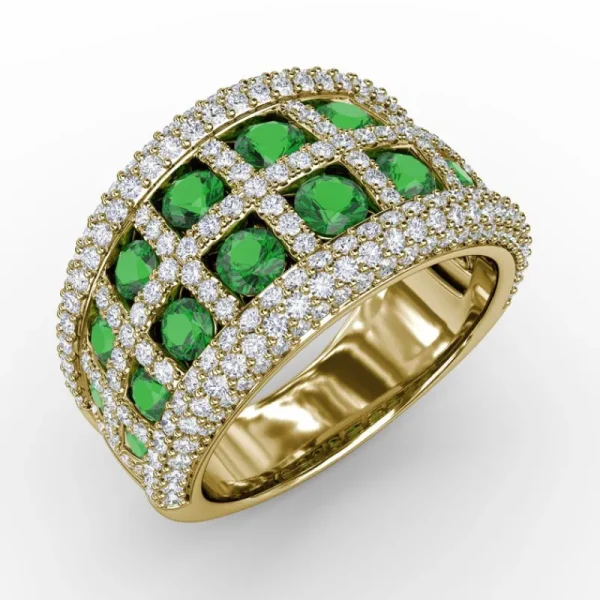 Best Fana Bold and Beautiful Emerald and Diamond Ring