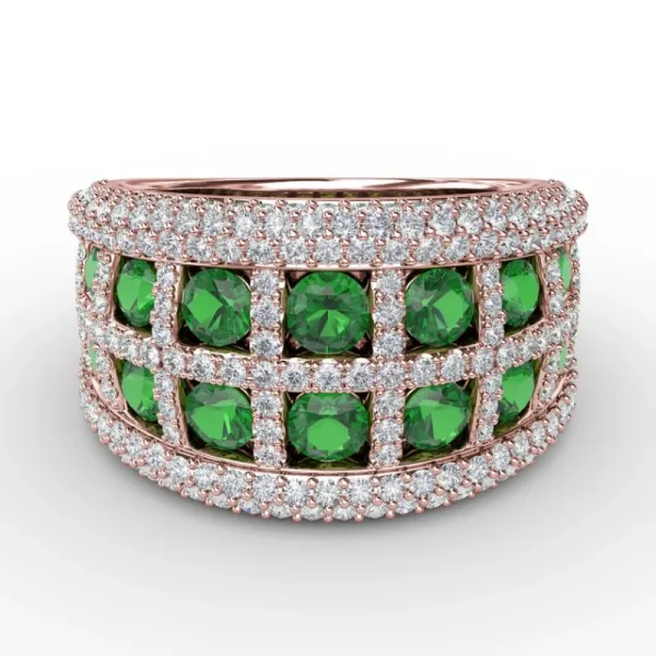 Best Fana Bold and Beautiful Emerald and Diamond Ring