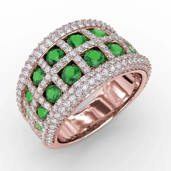 Best Fana Bold and Beautiful Emerald and Diamond Ring