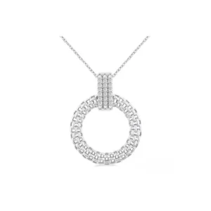 Fashion Kelley Collection Bold Circle Diamond Pendant