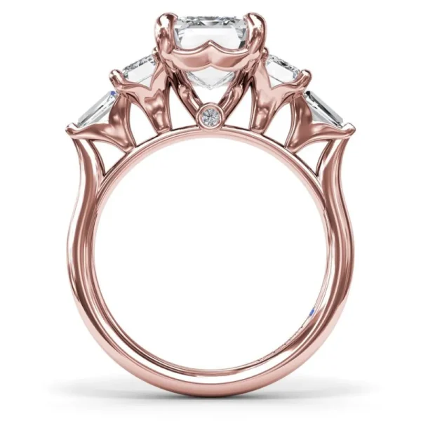 New Fana Bold Five-Stone Emerald-Cut Diamond Engagement Ring