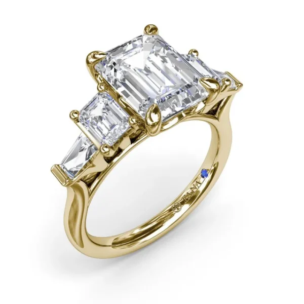 New Fana Bold Five-Stone Emerald-Cut Diamond Engagement Ring