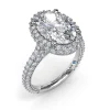 Fashion Fana Bold Halo Diamond Engagement Ring