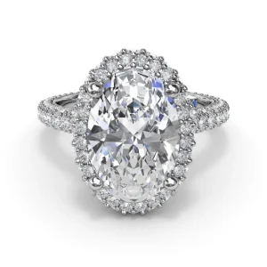 Fashion Fana Bold Halo Diamond Engagement Ring