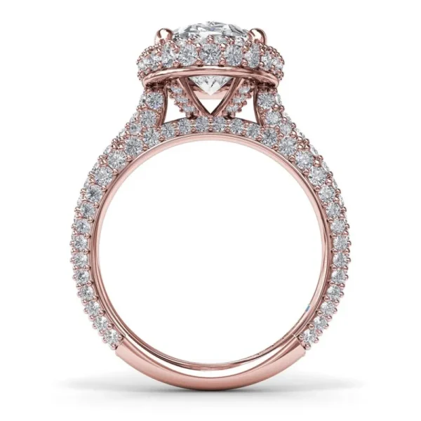 Fashion Fana Bold Halo Diamond Engagement Ring