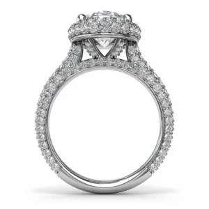Fashion Fana Bold Halo Diamond Engagement Ring