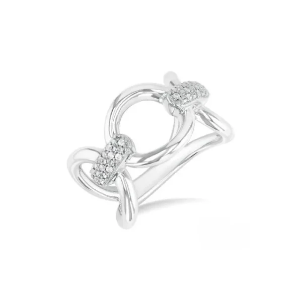 Fashion Kelley Collection Bold Open Link Diamond Ring