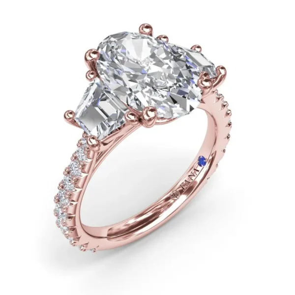 Online Fana Bold Three Stone Oval Diamond Engagement Ring