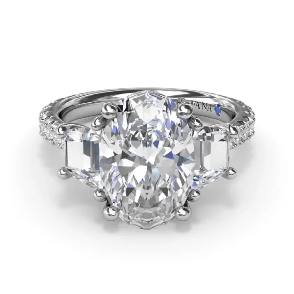 Online Fana Bold Three Stone Oval Diamond Engagement Ring