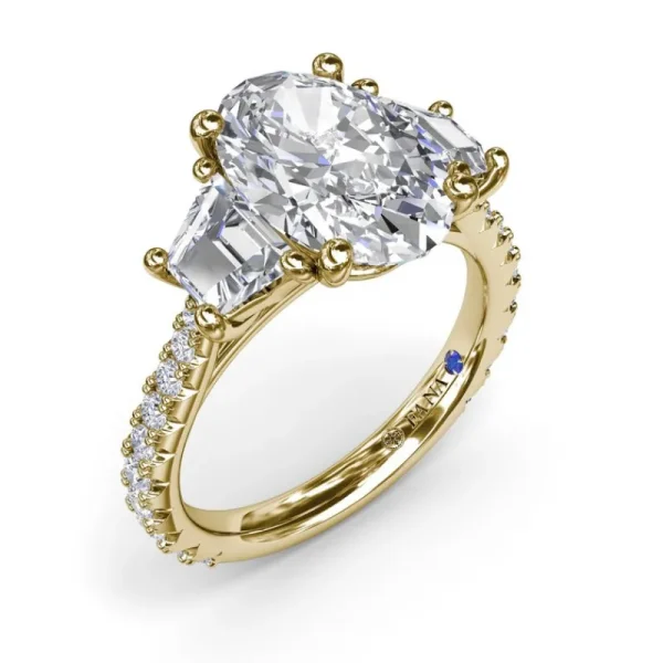 Online Fana Bold Three Stone Oval Diamond Engagement Ring