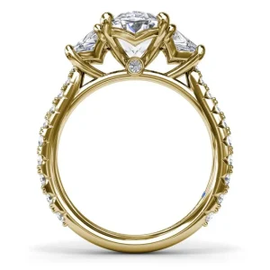 Online Fana Bold Three Stone Oval Diamond Engagement Ring