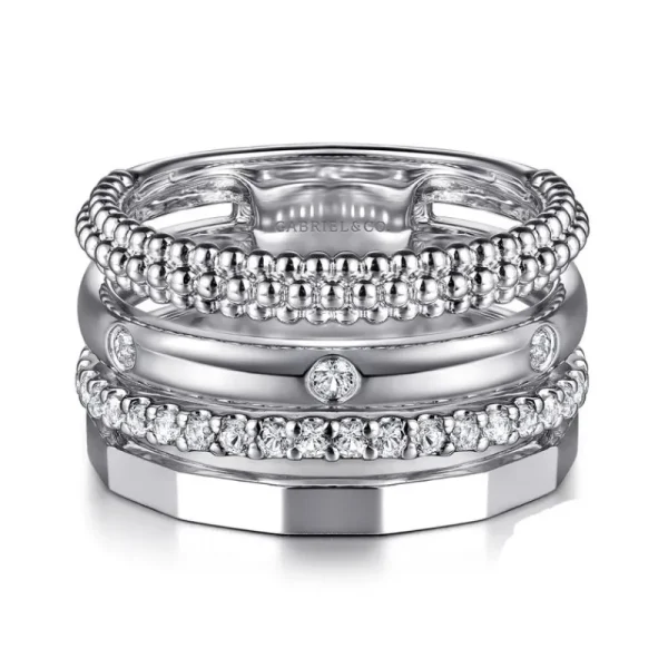Clearance Gabriel & Co Bujukan White Sapphire Ring