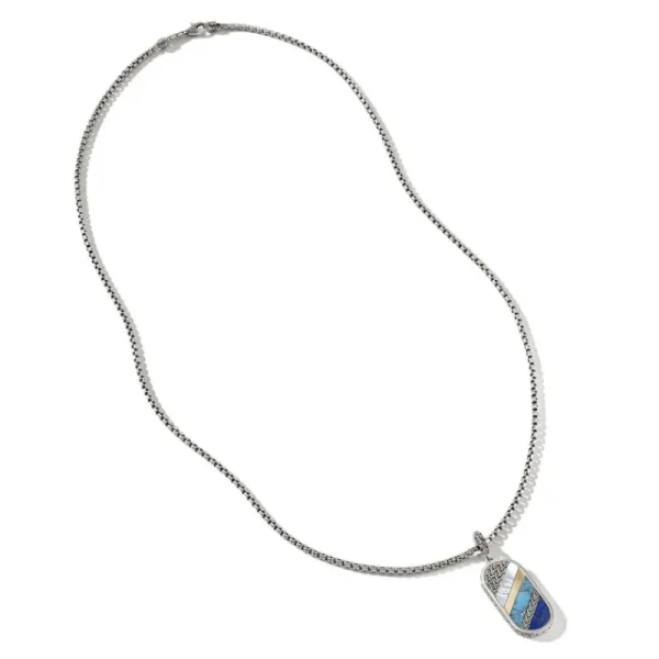 Best John Hardy Carved Chain Inlay Pendant Necklace