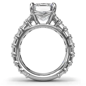 Fashion Fana Chunky Emerald Diamond Engagement Ring