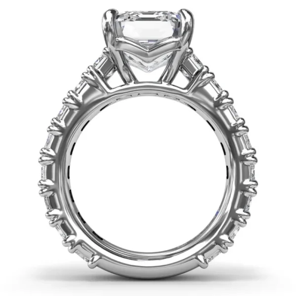 Fashion Fana Chunky Emerald Diamond Engagement Ring