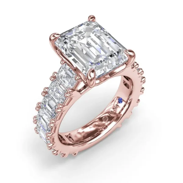 Fashion Fana Chunky Emerald Diamond Engagement Ring