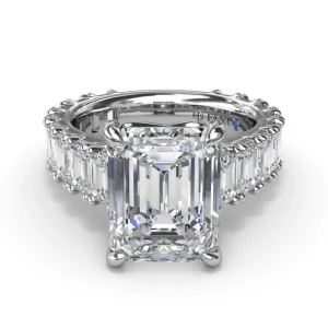 Fashion Fana Chunky Emerald Diamond Engagement Ring