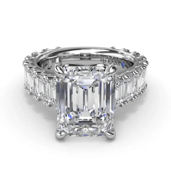 Fashion Fana Chunky Emerald Diamond Engagement Ring