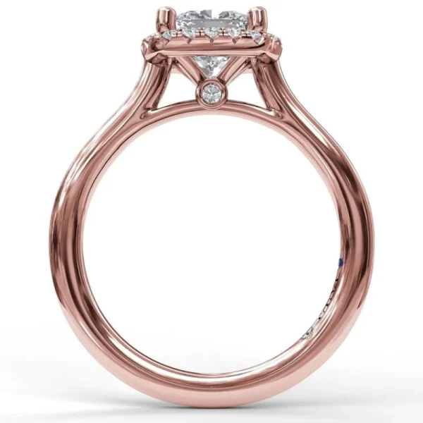 Clearance Fana Classic Cushion Halo Engagement Ring