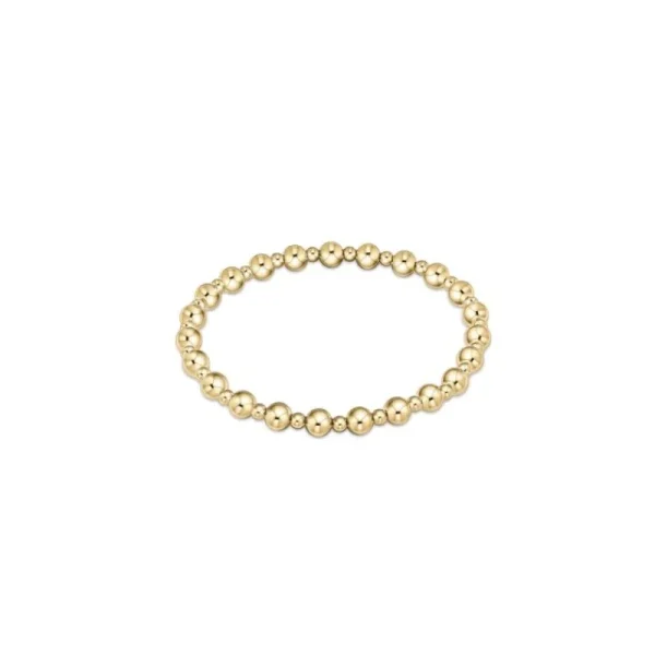 Hot ENewton Design Classic Gold Grateful Pattern Bead Bracelet
