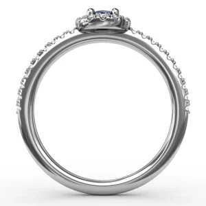 Discount Fana Classic Halo Sapphire and Diamond Ring