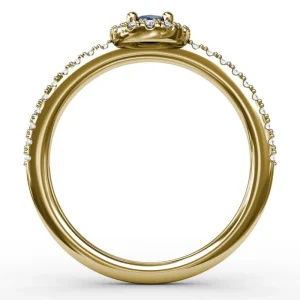 Discount Fana Classic Halo Sapphire and Diamond Ring