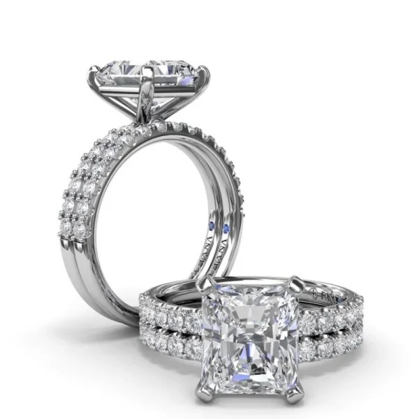 Online Fana Classic Pave Radiant Cut Engagement Ring