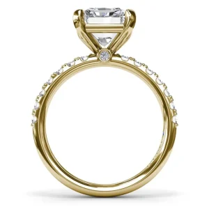 Online Fana Classic Pave Radiant Cut Engagement Ring