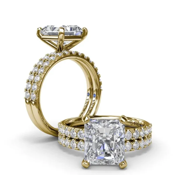 Online Fana Classic Pave Radiant Cut Engagement Ring