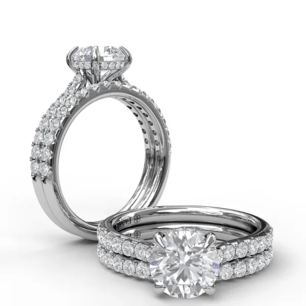 Hot Fana Classic Round Cut Solitaire With Hidden Halo
