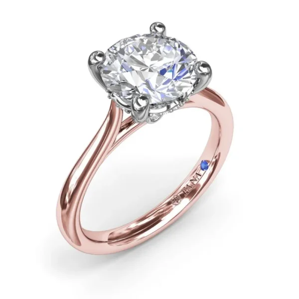 Fashion Fana Classic Round Diamond Engagement Ring