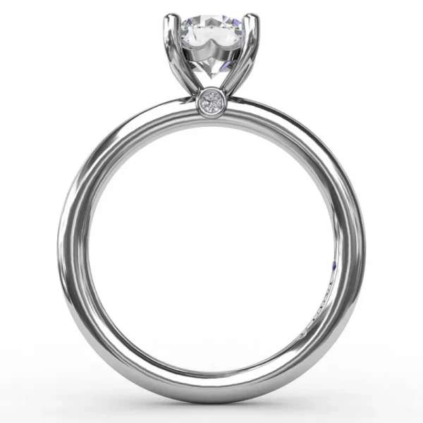 Hot Fana Classic Round Diamond Solitaire Engagement Ring